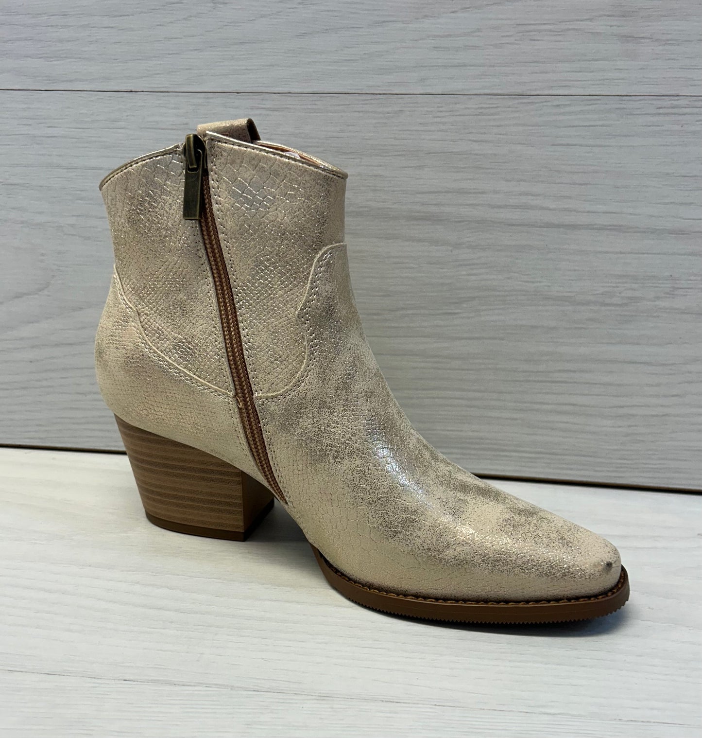 Light gold ankle boot