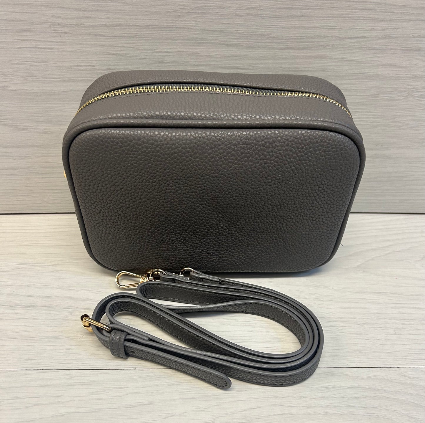 Grey camera bag