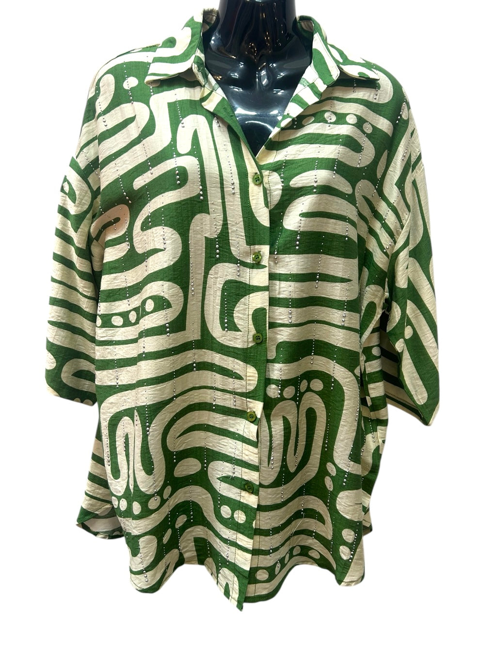 Green Pattern Shirt