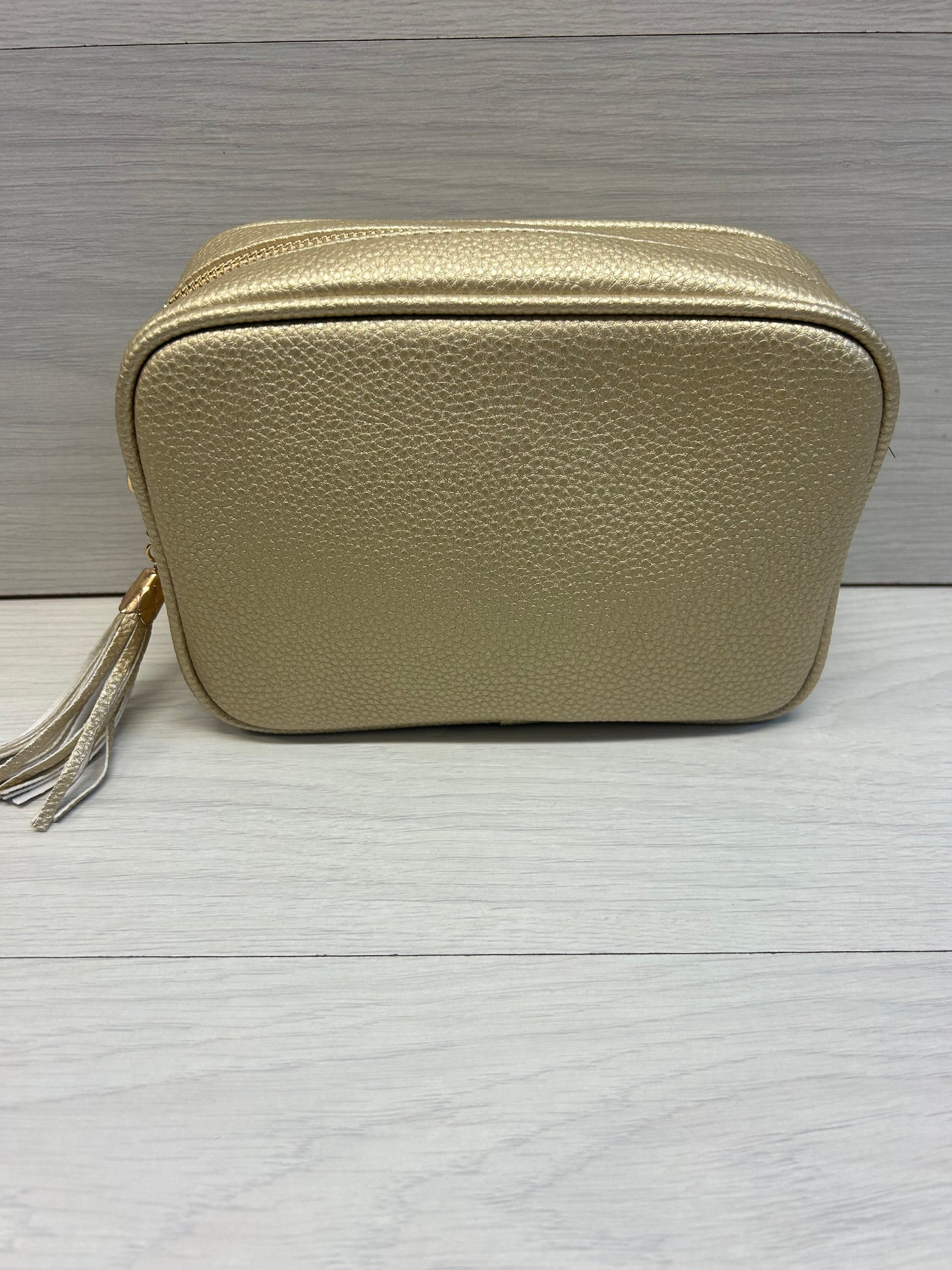 Gold camera bag
