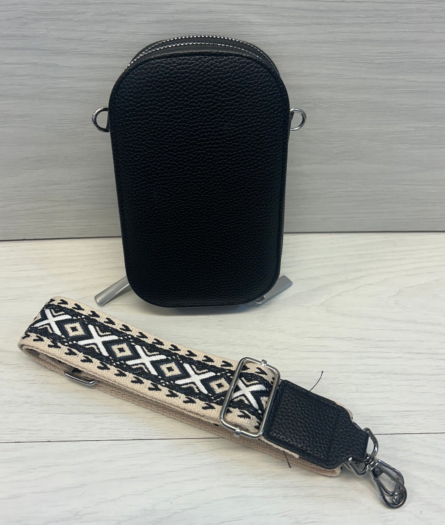 Double zip phone bag