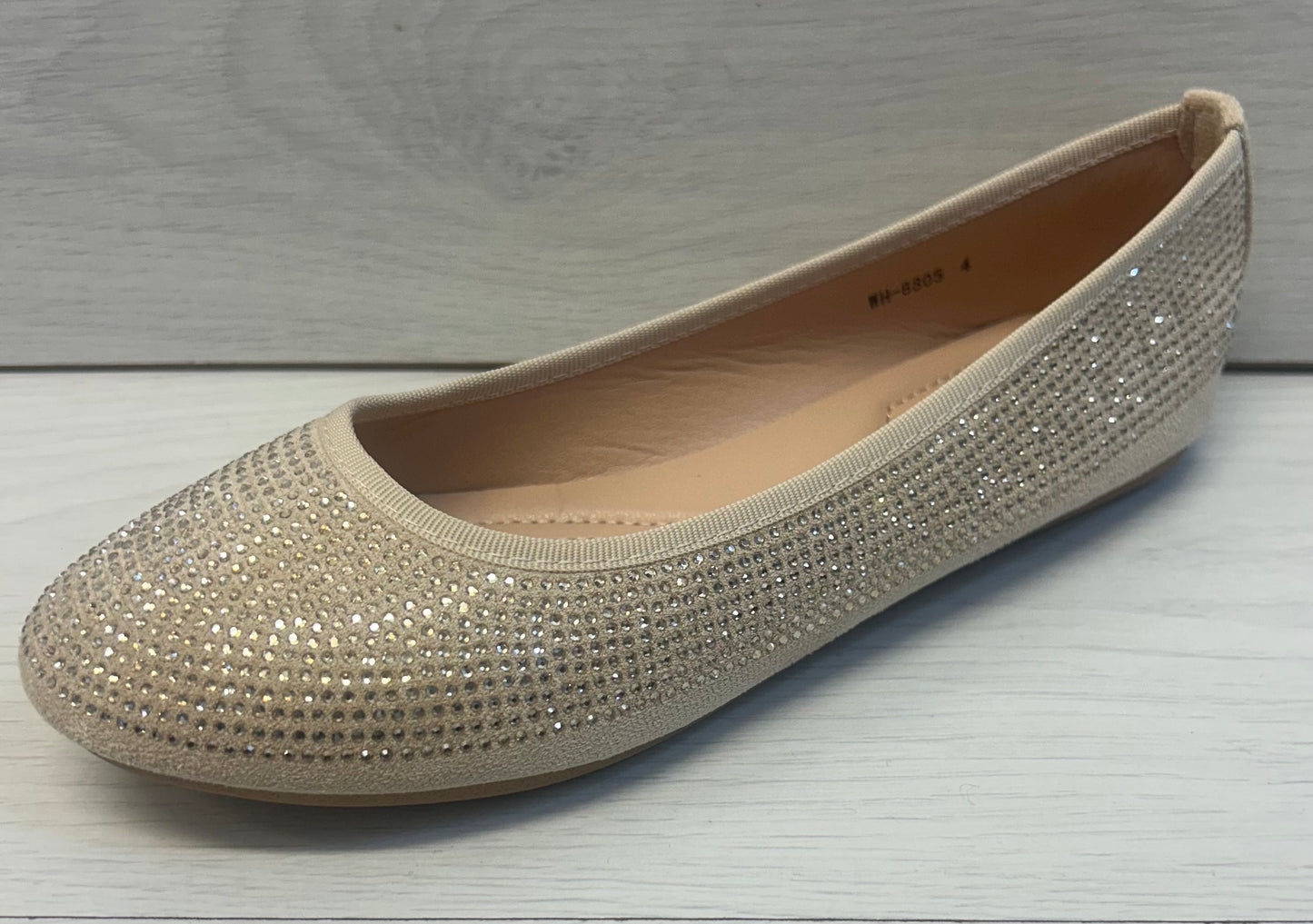 Gold sparkly pump