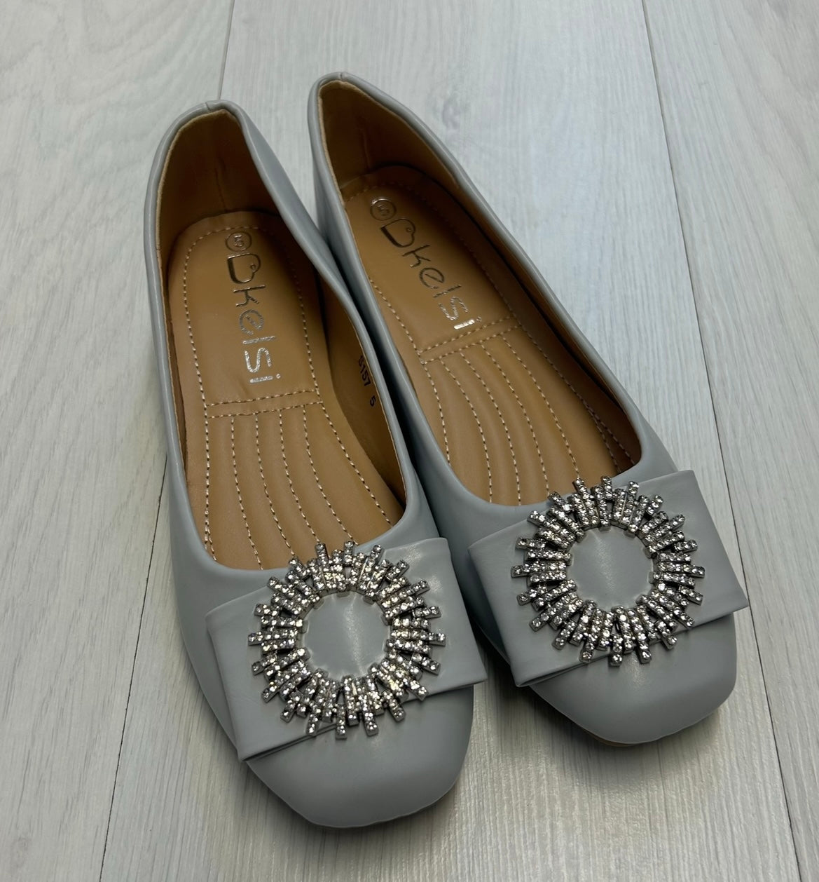 S157-grey ballet pump