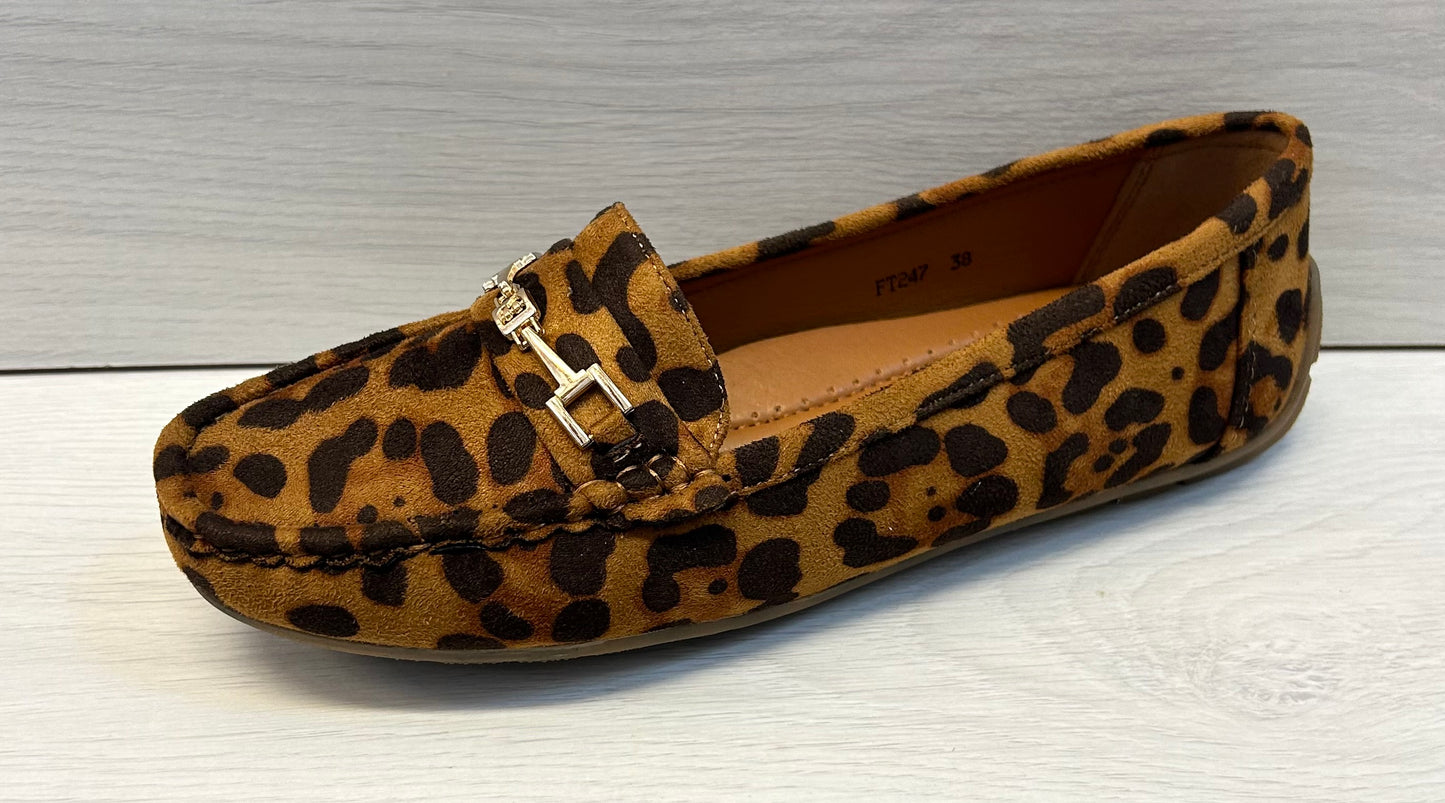 Leopard suede mocks