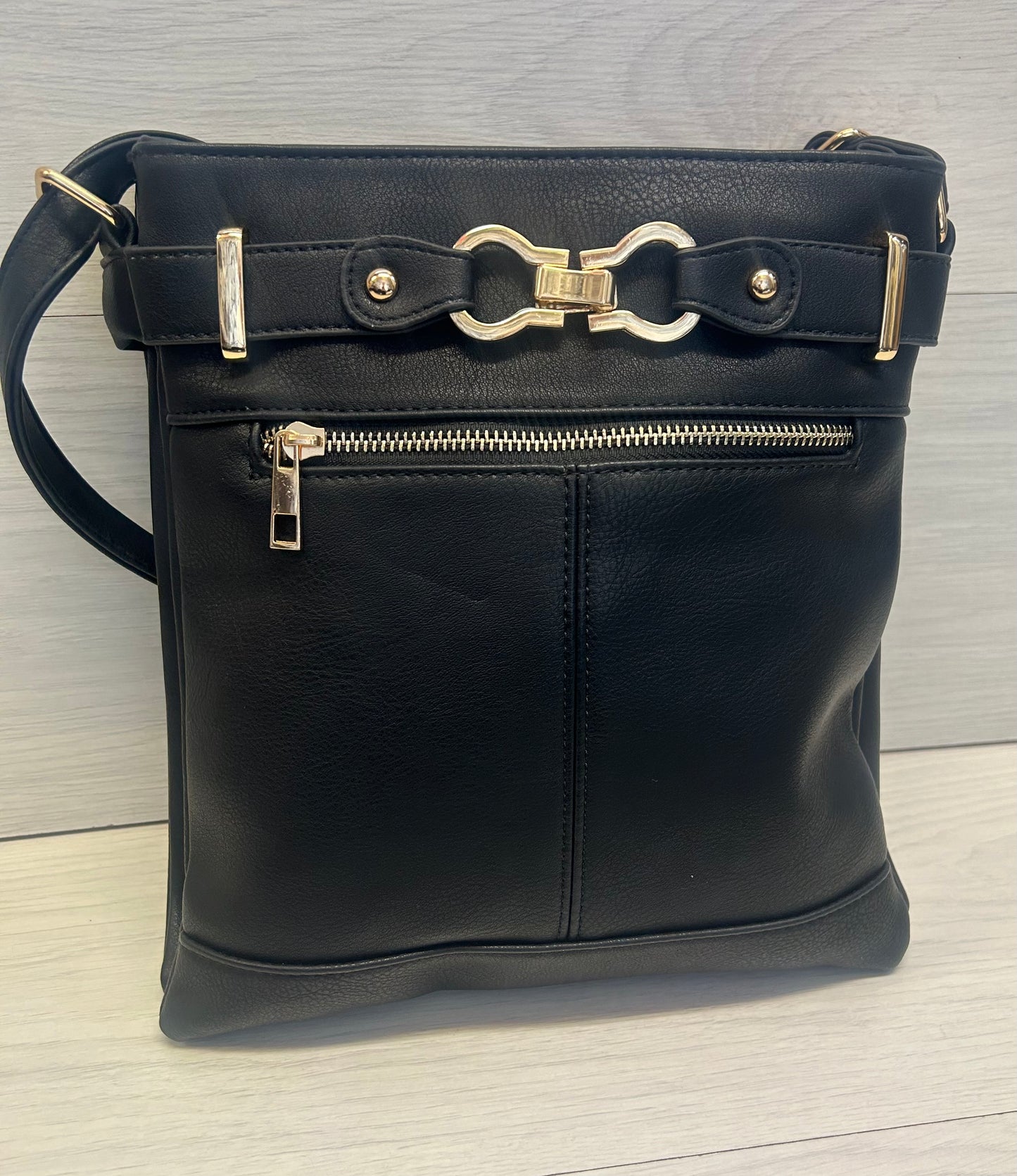 Black across body bag