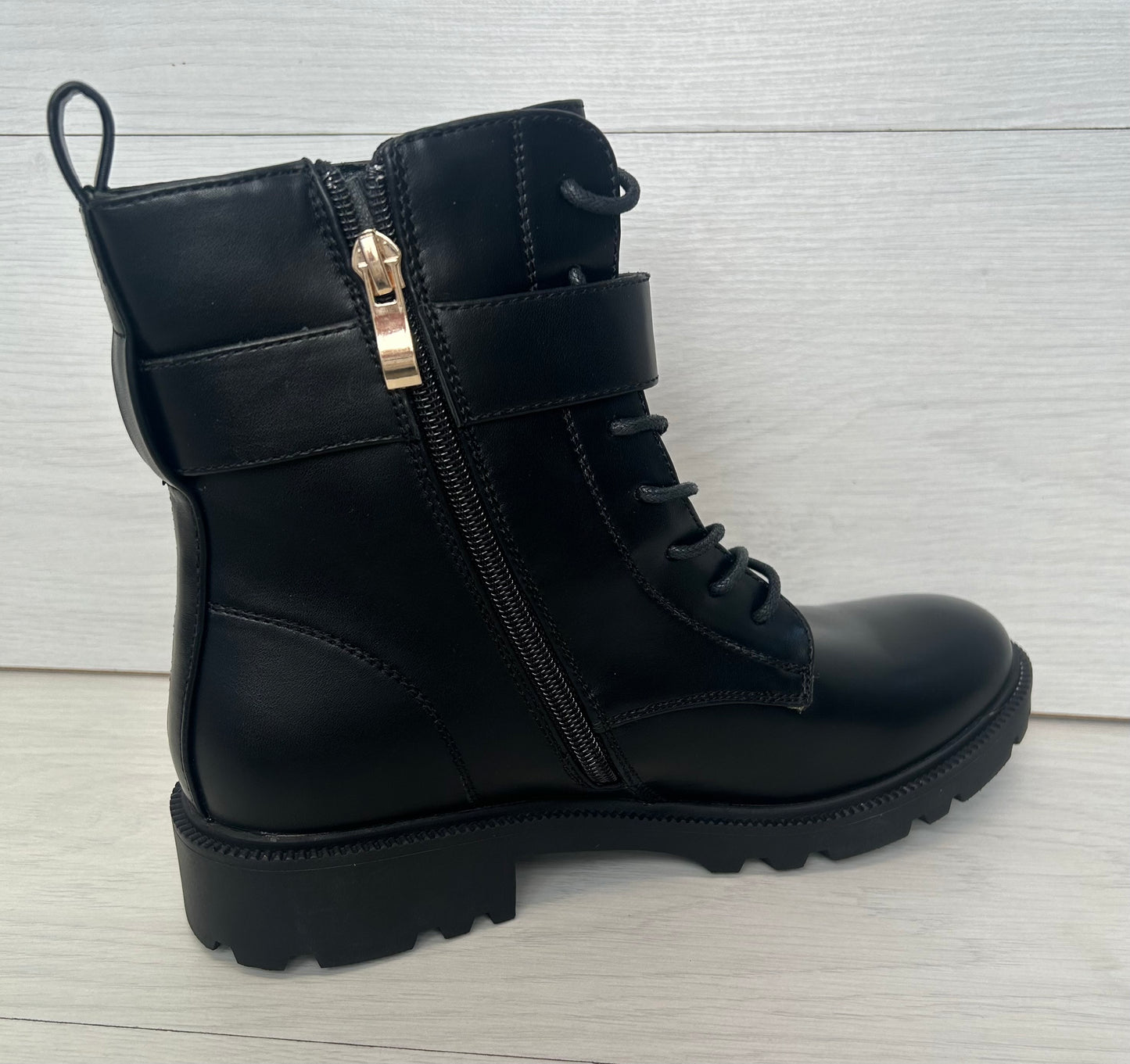 Black military boot
