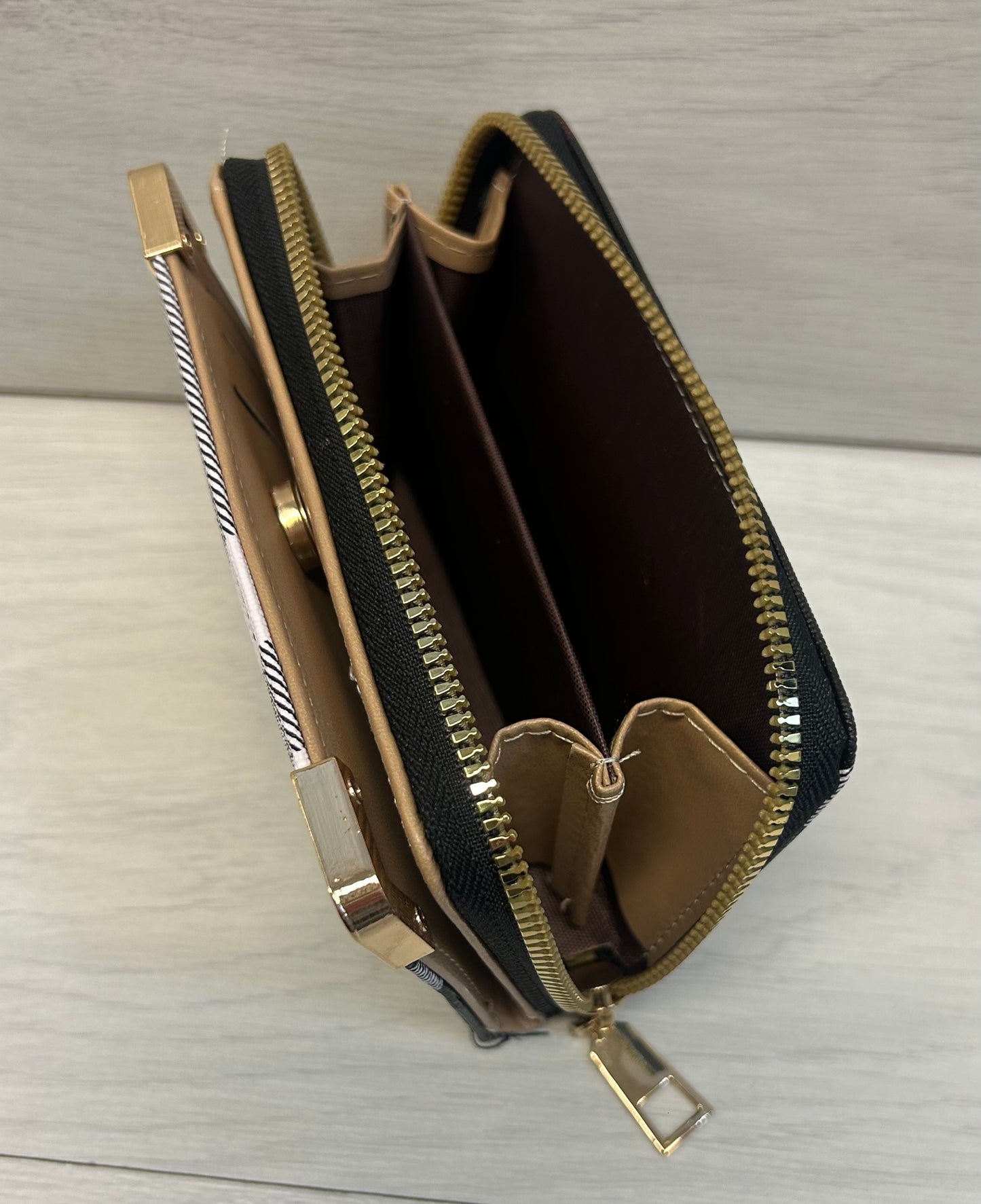 Black/Grey check Purse