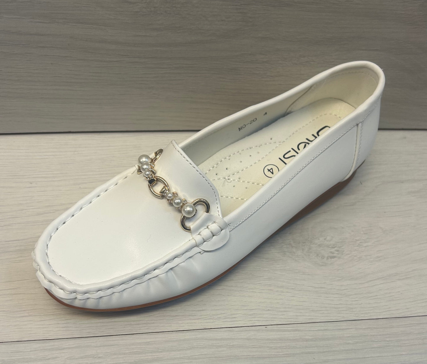 White wedged mocks