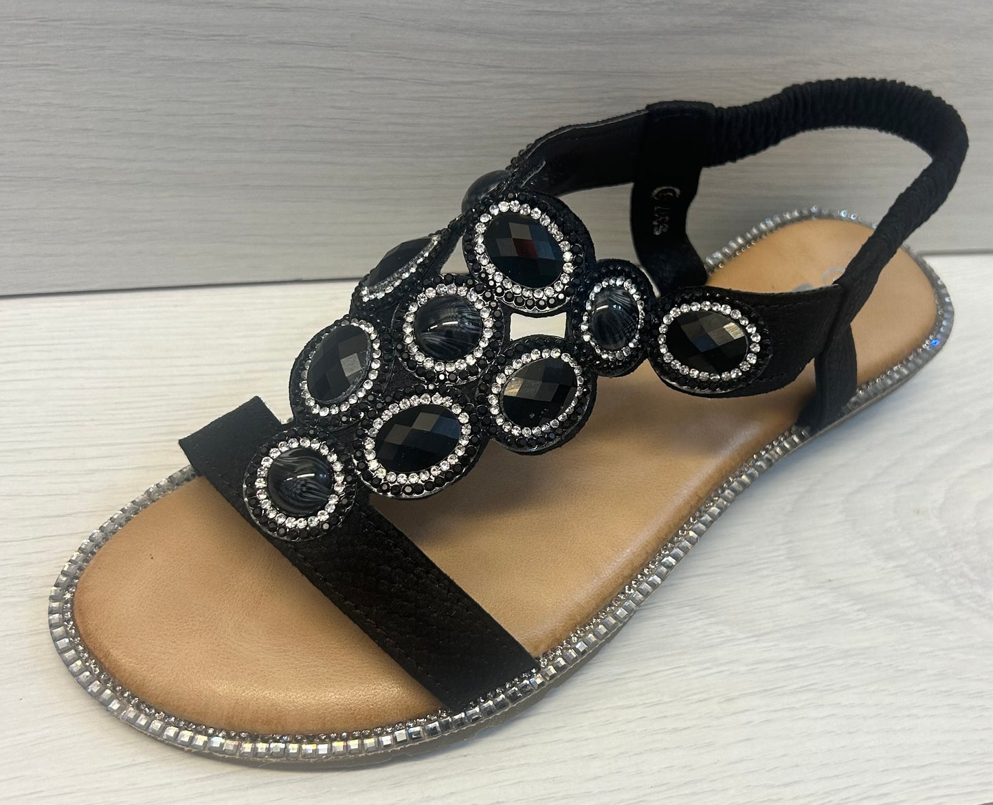 Black stone sandal