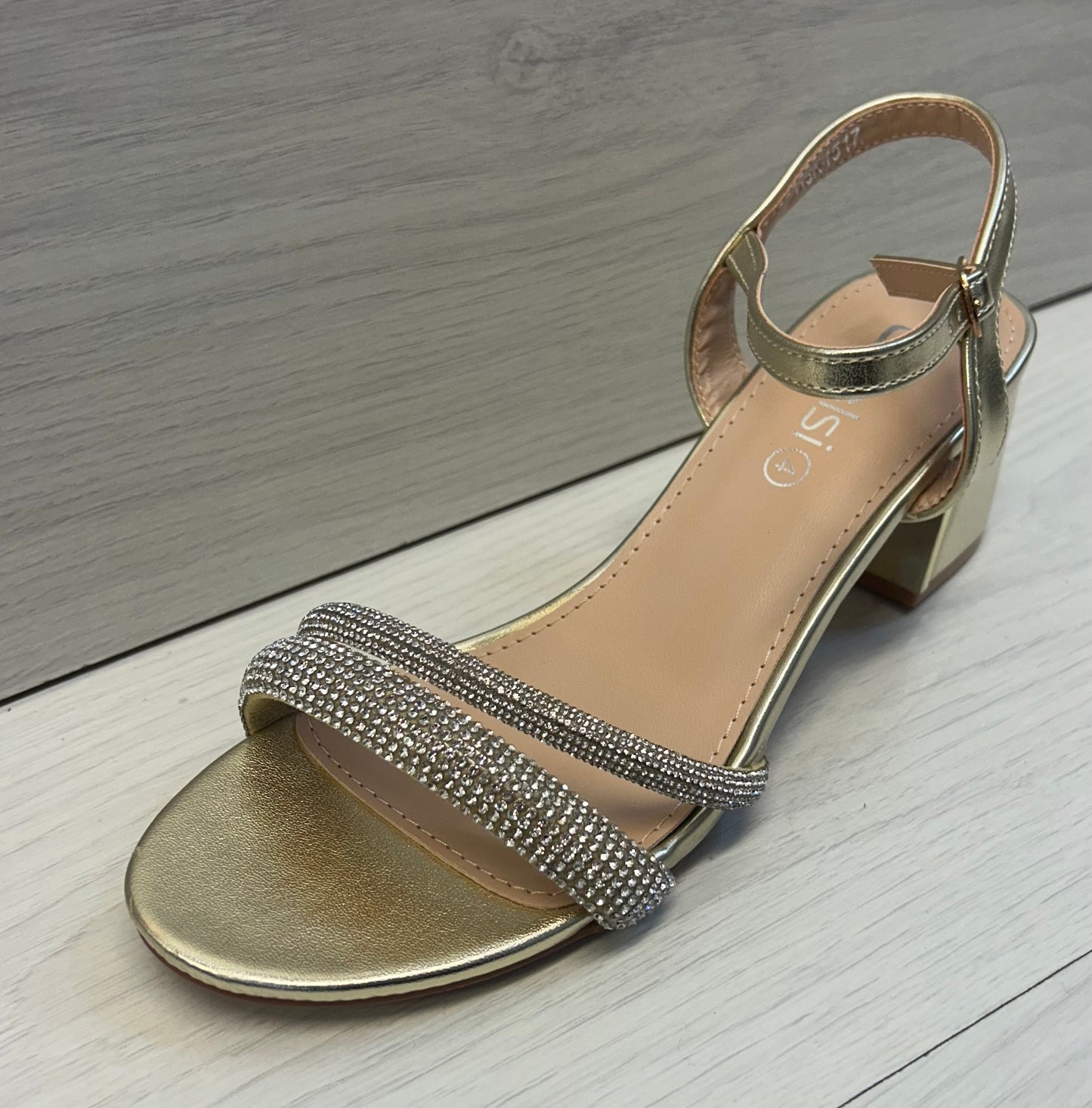 HSK4517 gold diamanté sandal