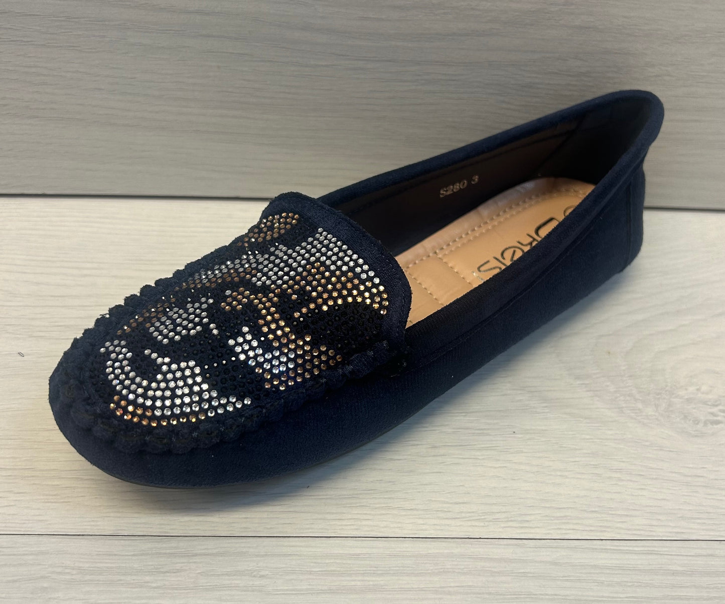 Black diamanté mocks