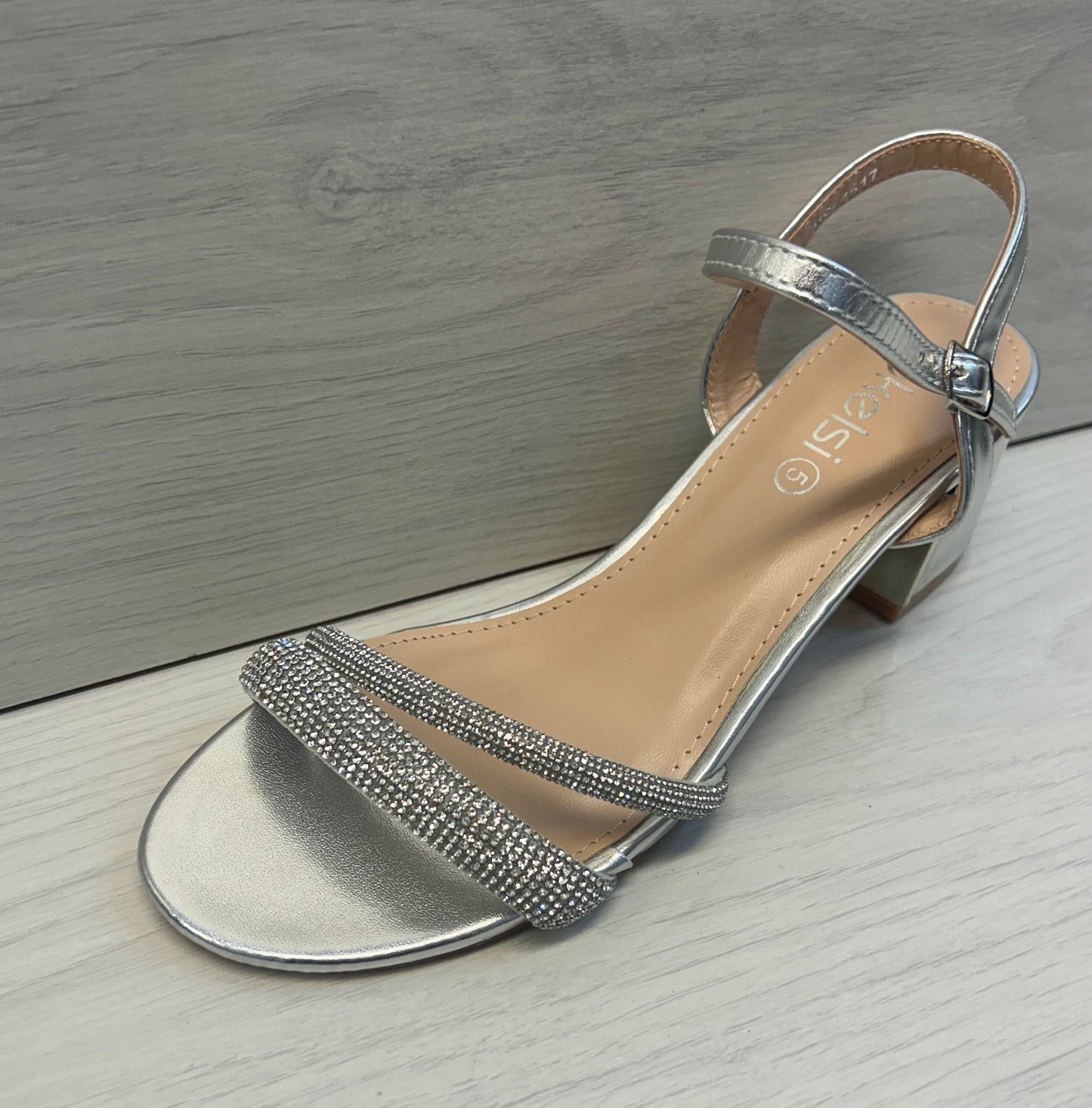 HSK4517 silver diamanté sandal