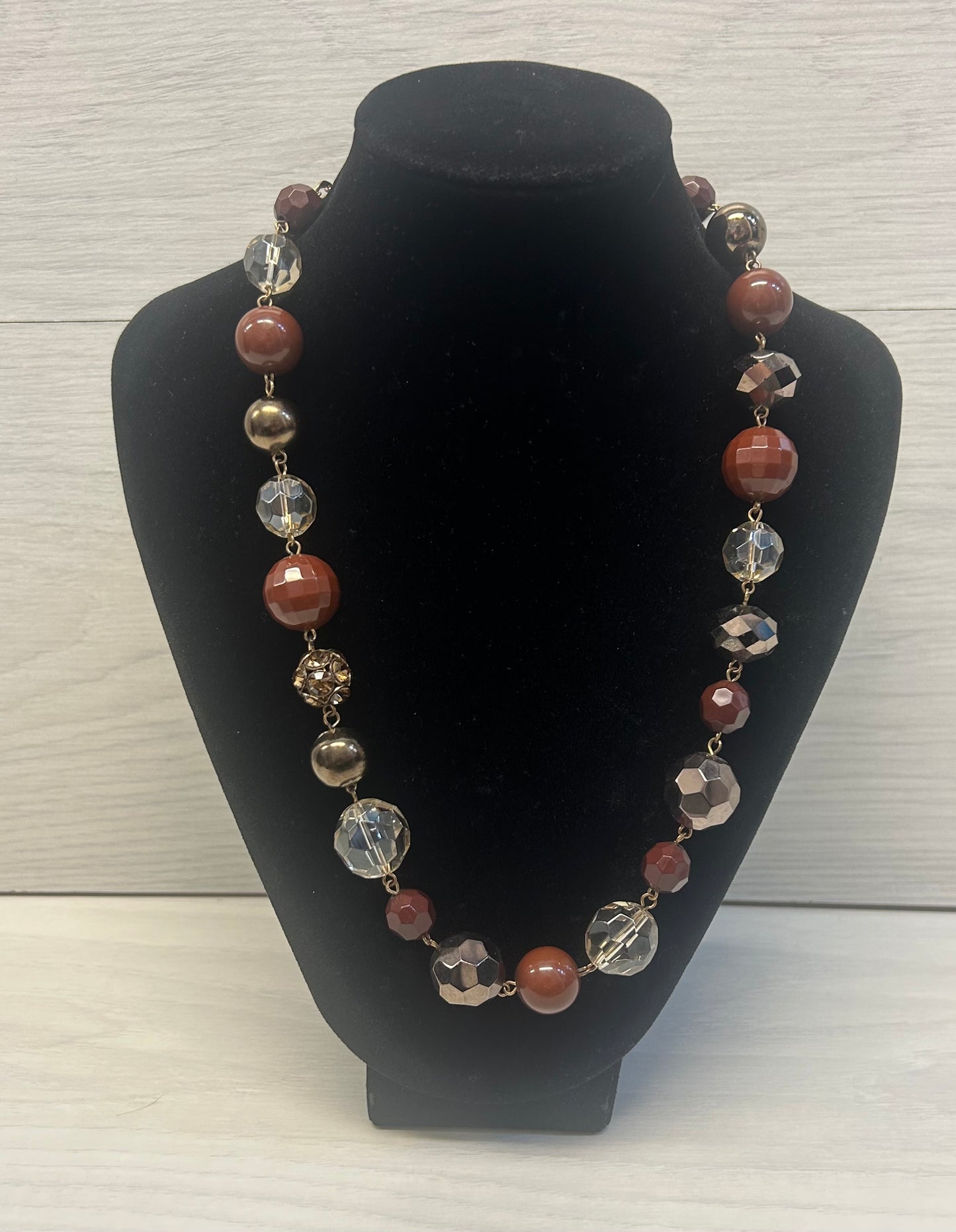 Chocolate Bead Mid necklace