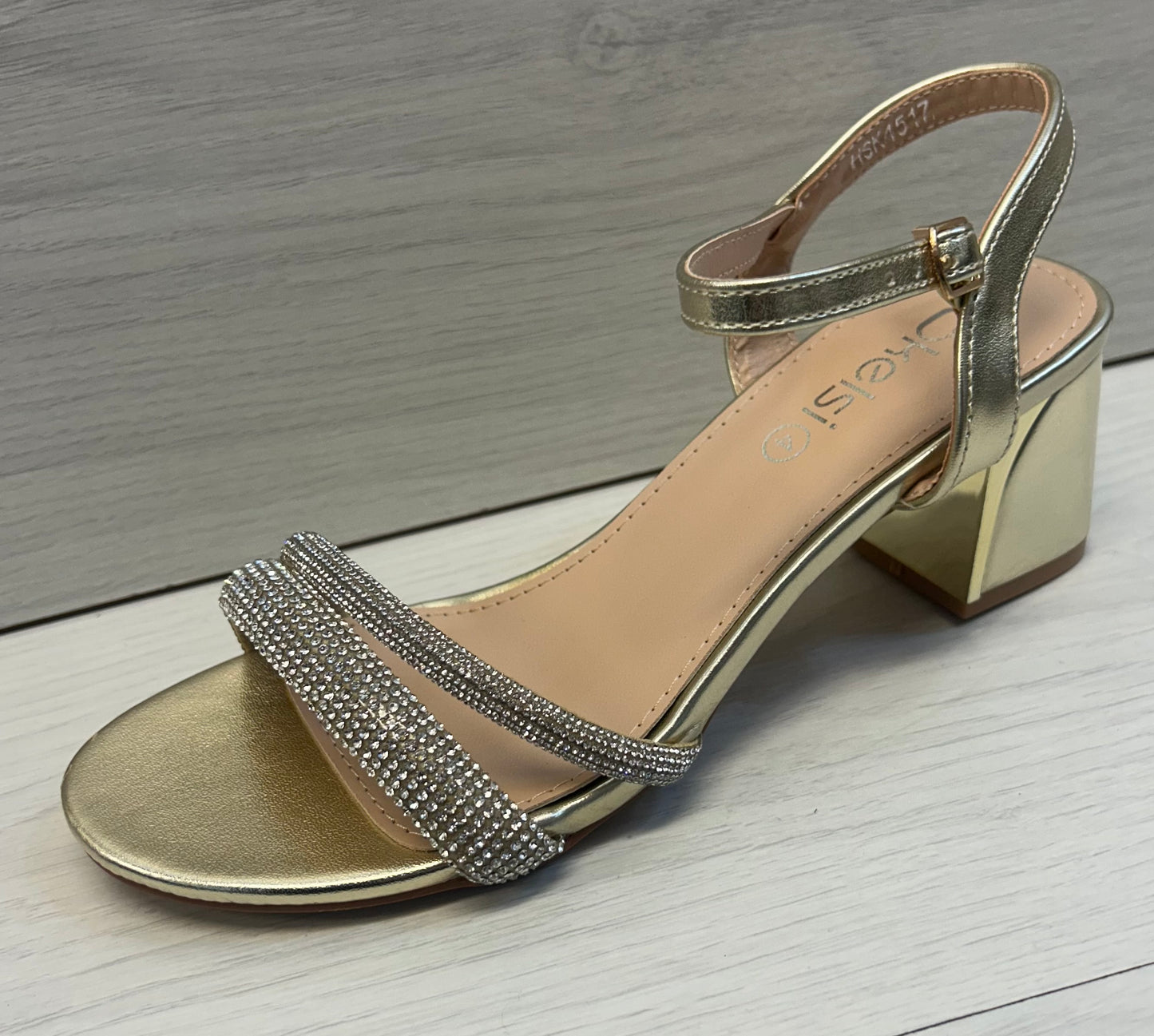 HSK4517 gold diamanté sandal