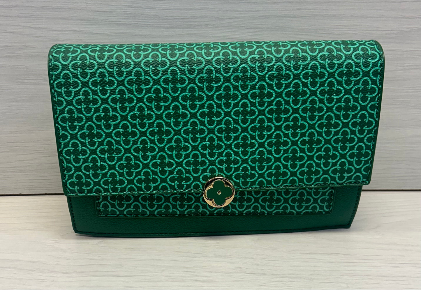 Green Flower patter box bag