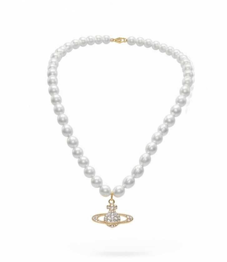 Pearl Gold orb Necklace
