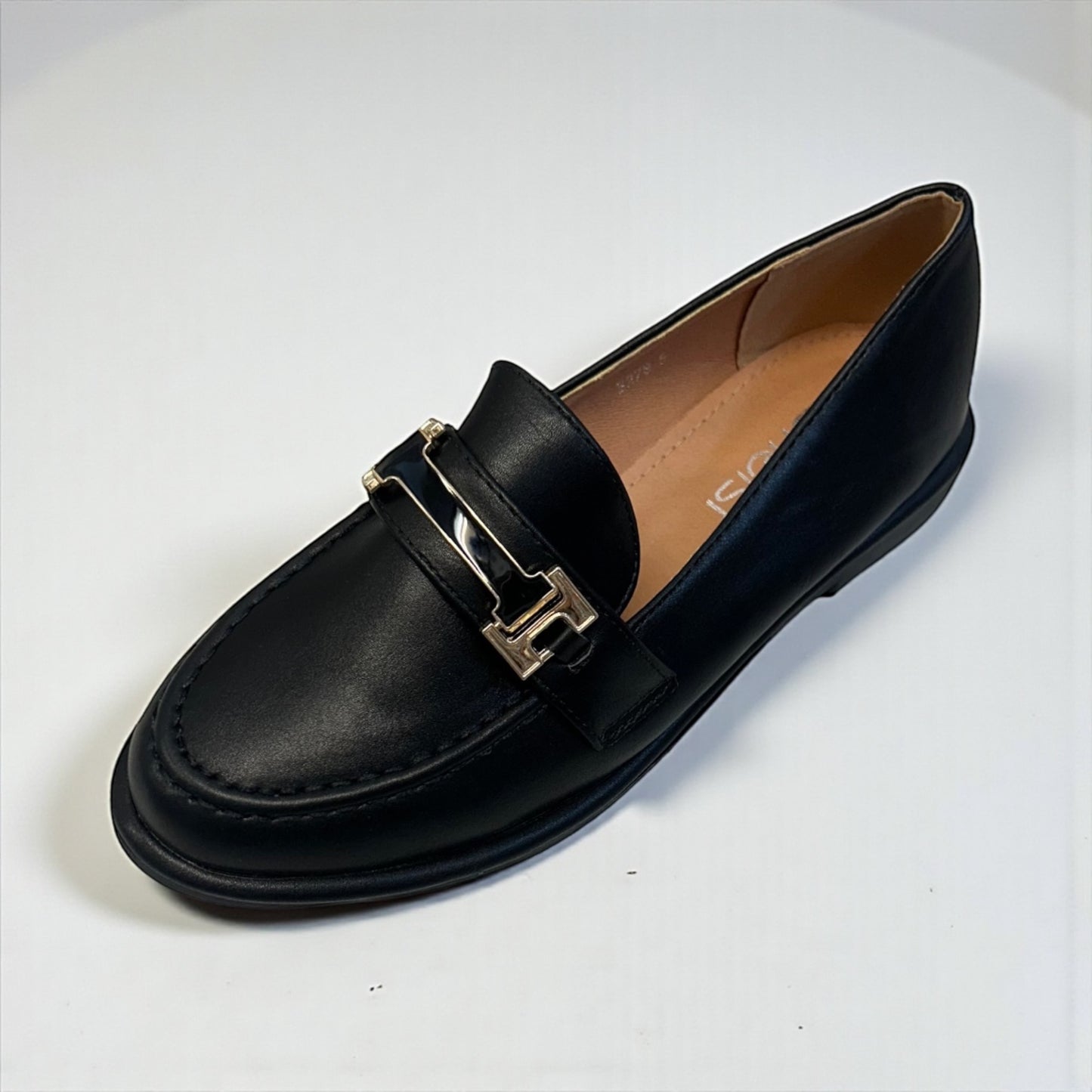 Bar buckle loafer