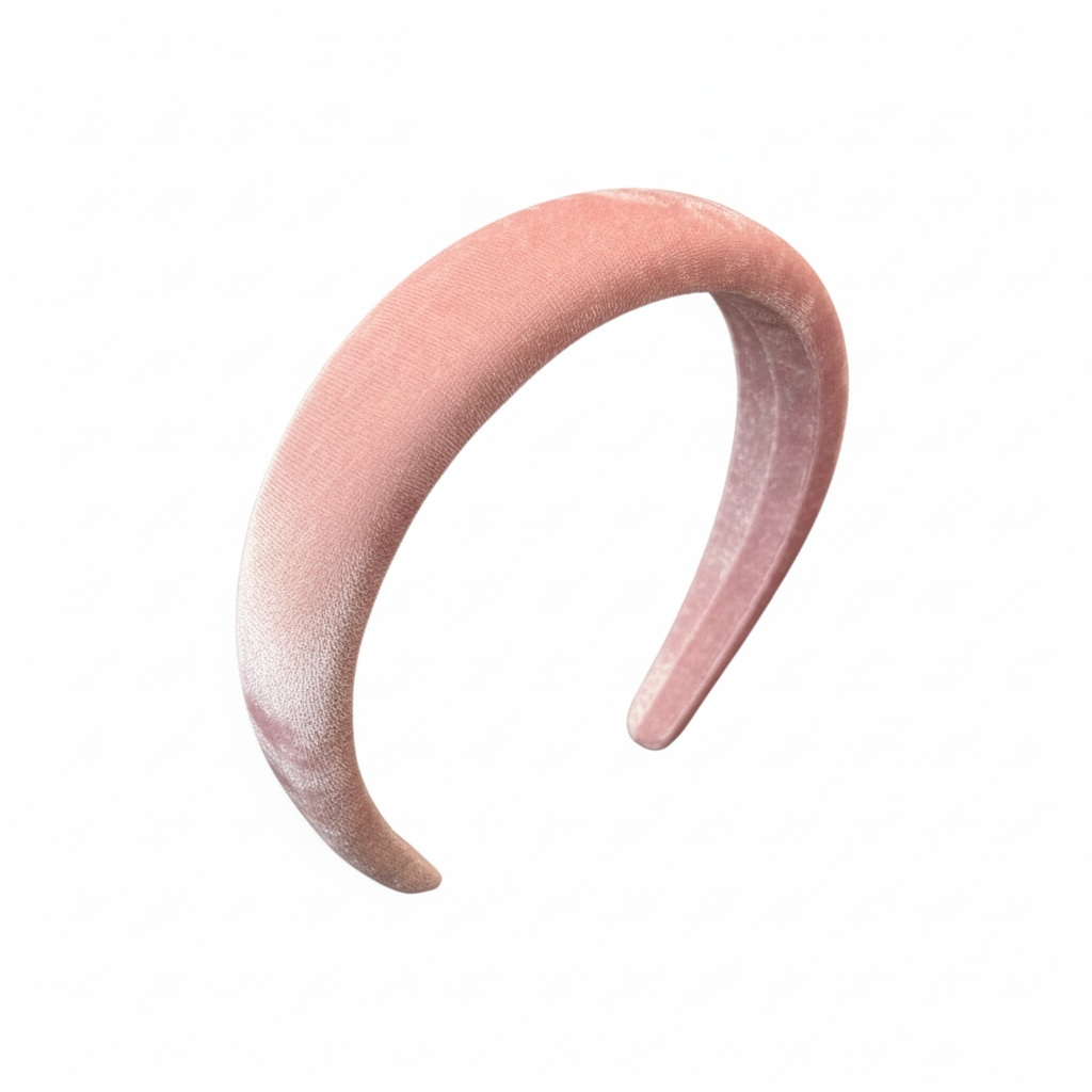 Pink velvet headband