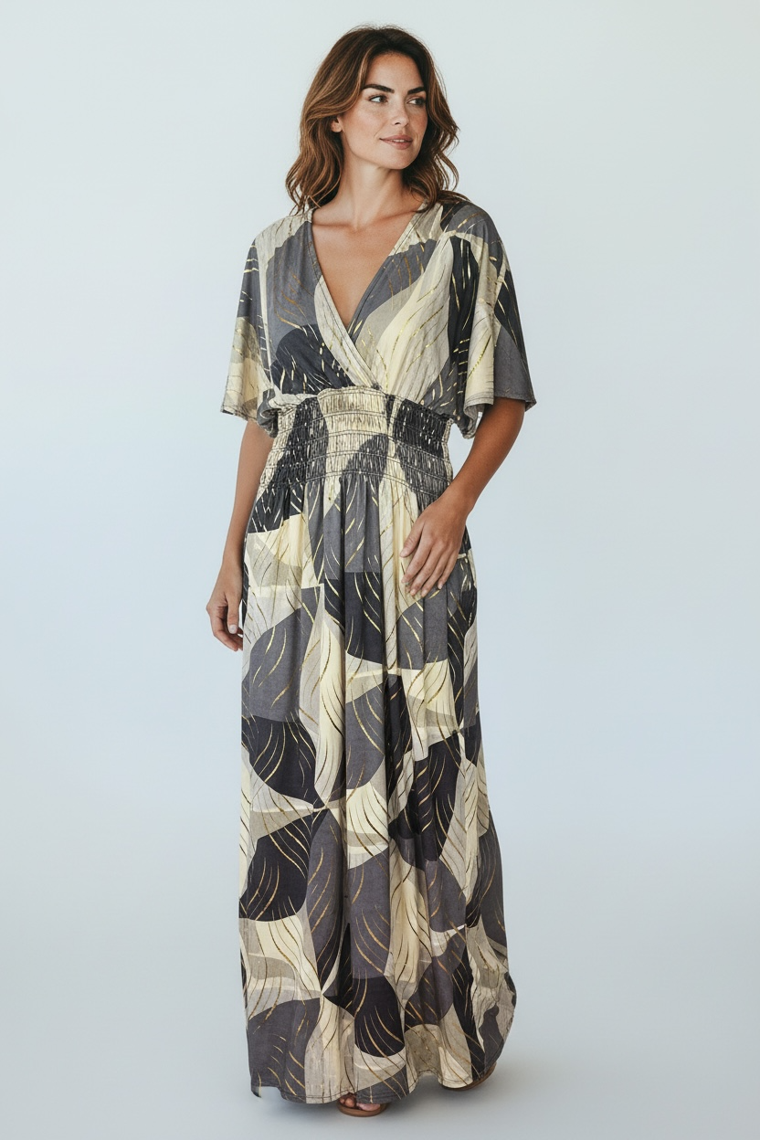 Grey/Beige maxi dress