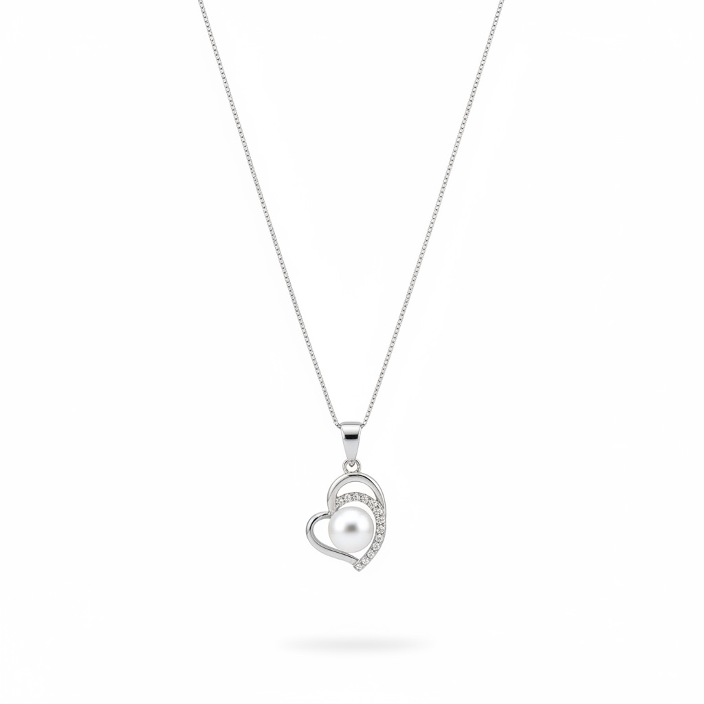 Pearly heart necklace