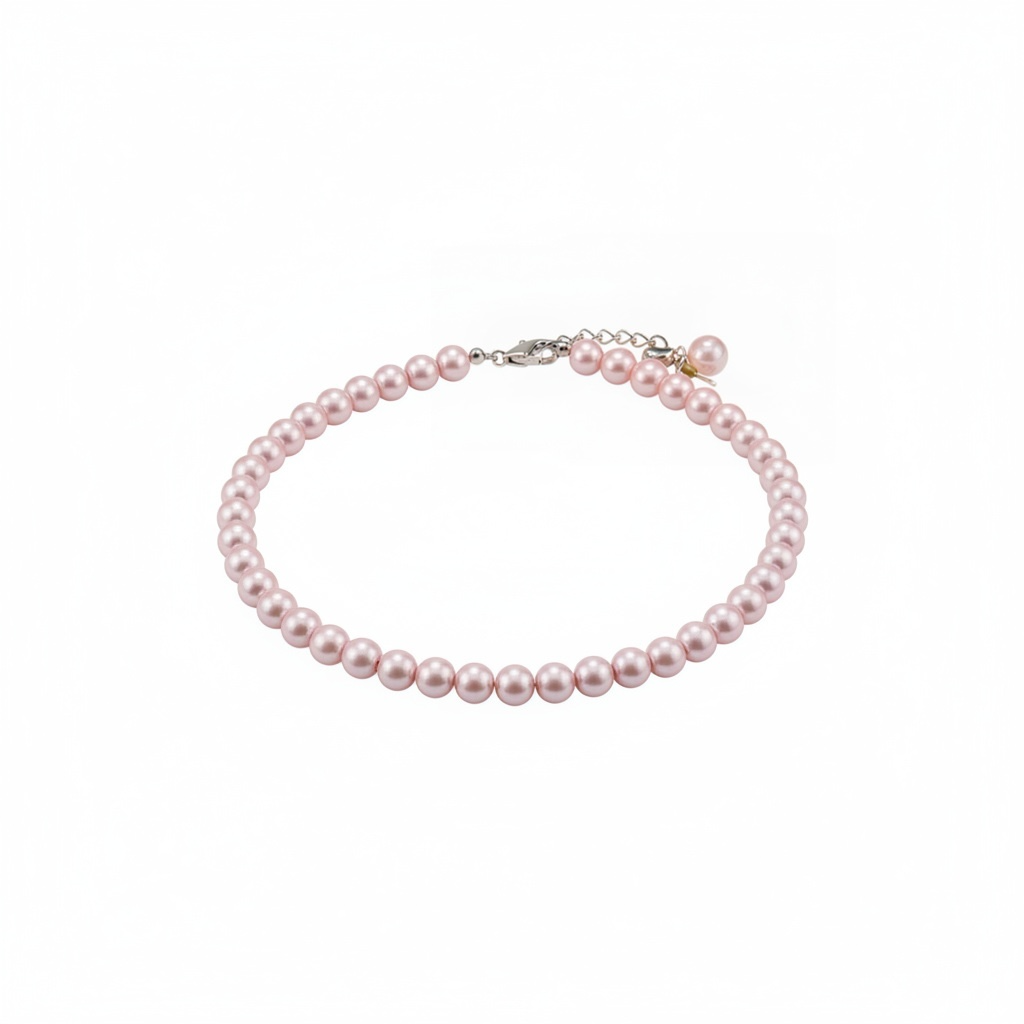 Pink pearl necklace set