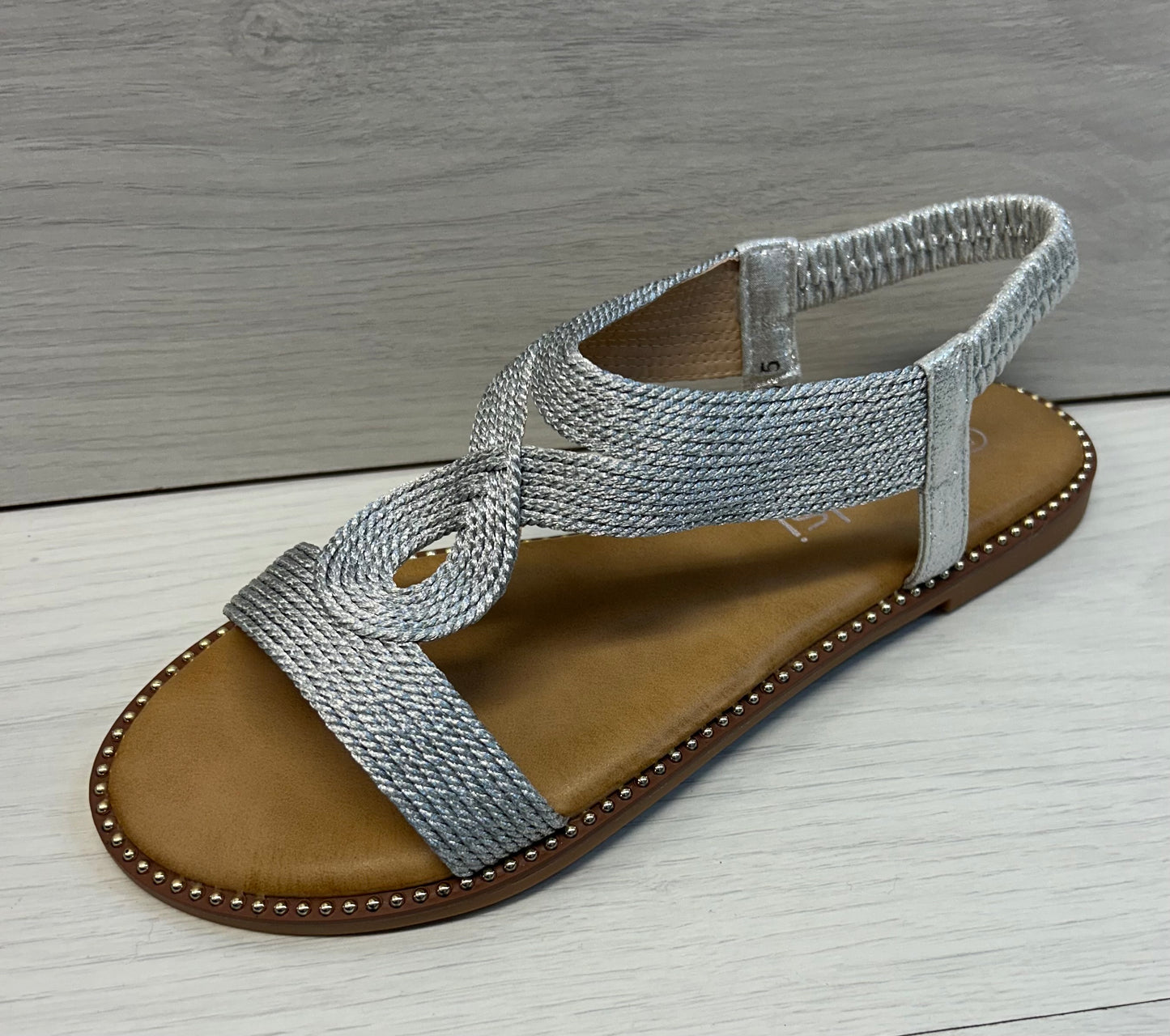 S298 silver rope sandal