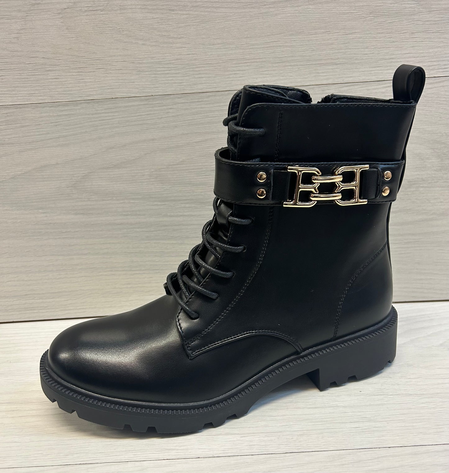 Black military boot