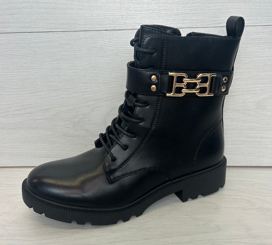Black military boot