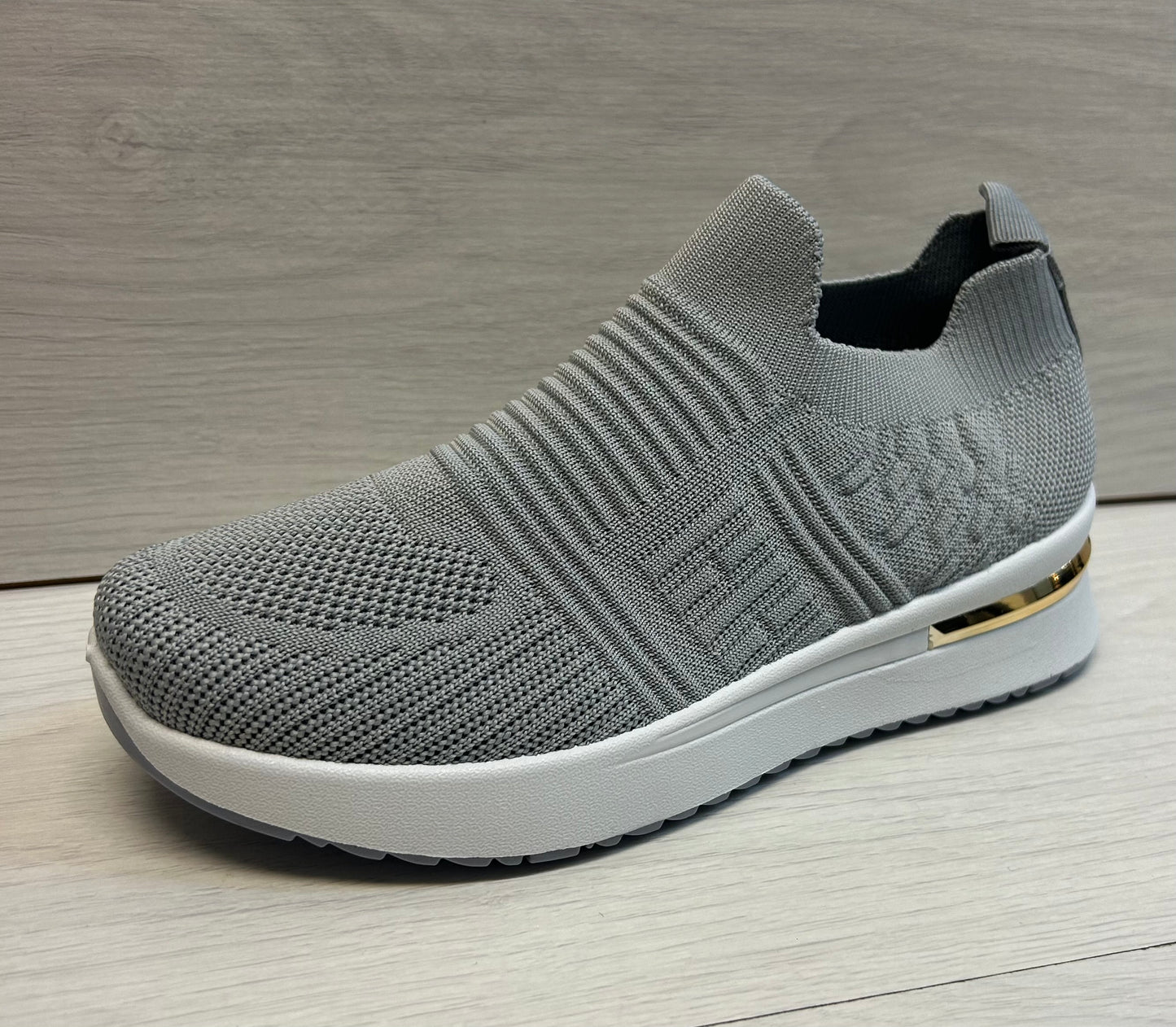 Grey stretch trainers