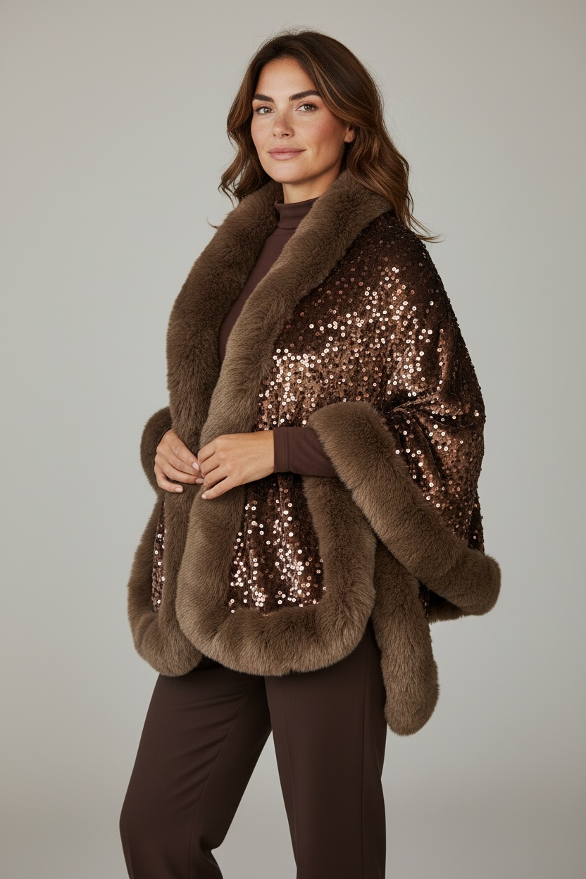 Chocolate sequin wrap