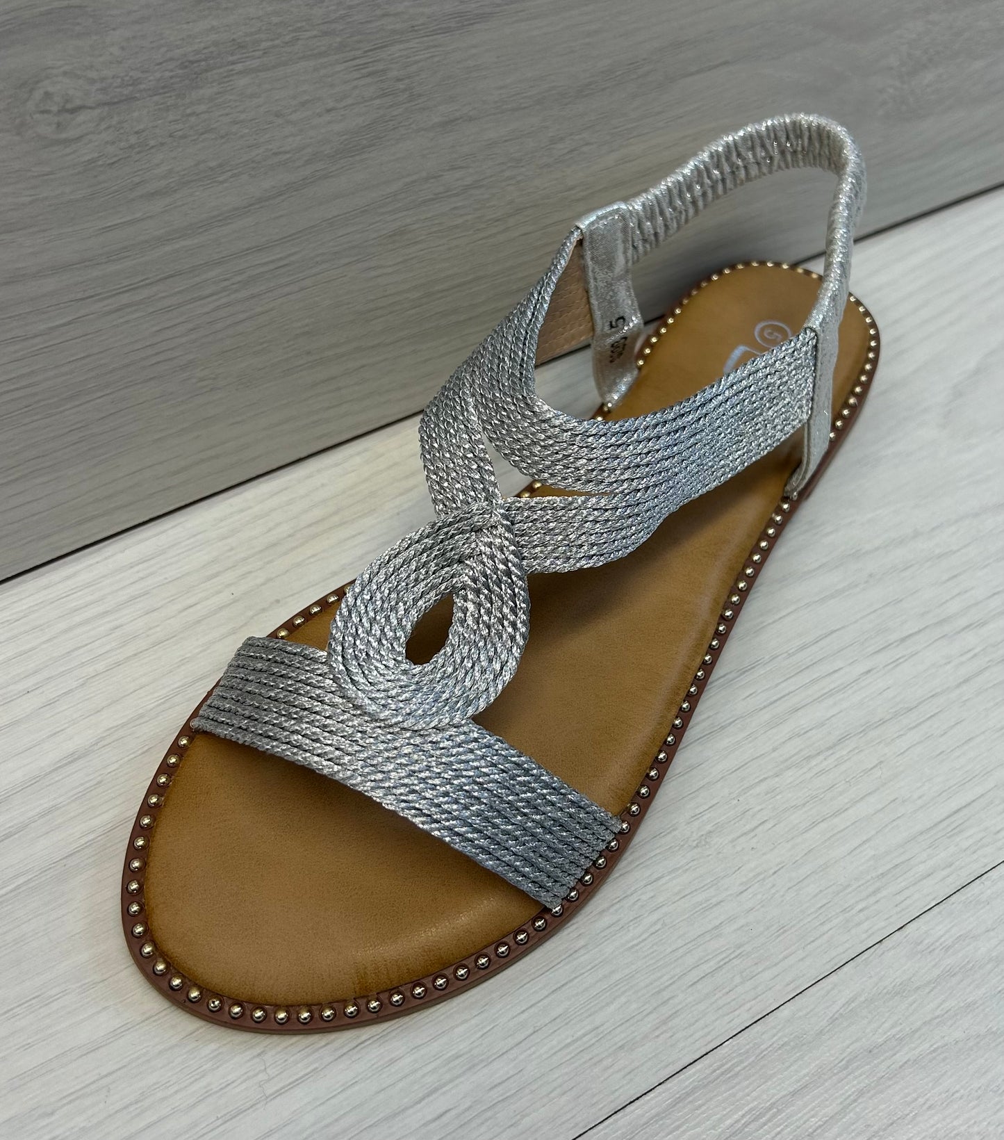 S298 silver rope sandal