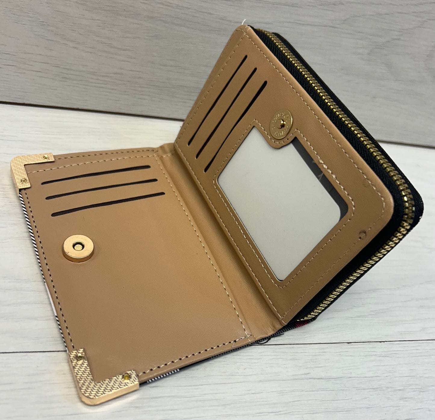 Black/Grey check Purse