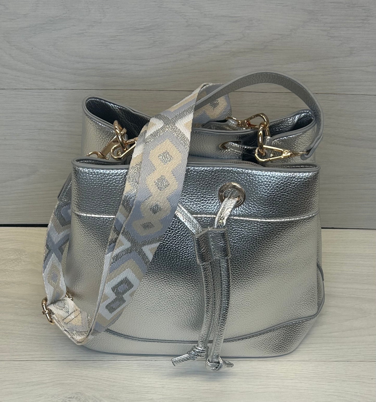 Silver Bucket bag
