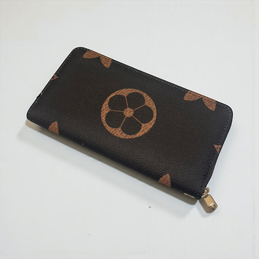 Brown flower purse