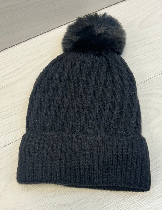 Black knitted hat