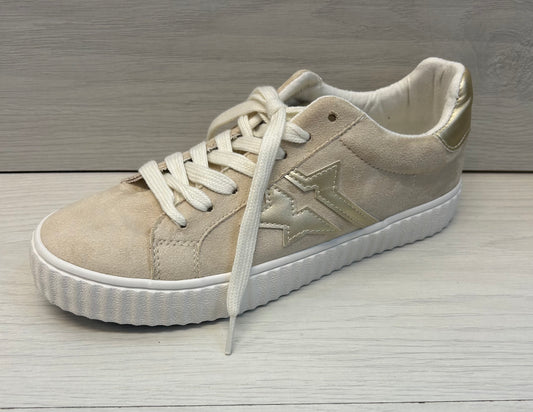 Beige/Gold trainer