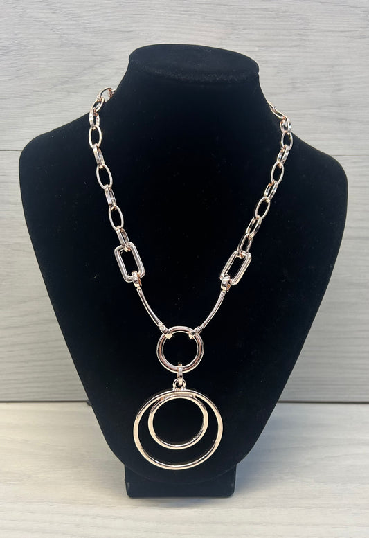 Rose gold Circle necklace