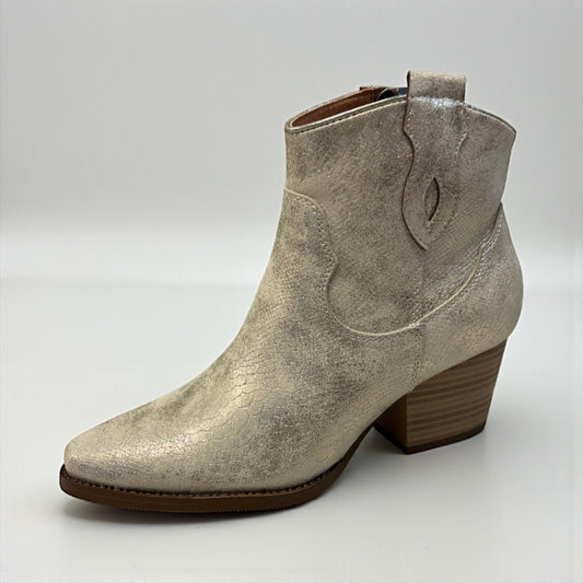 Light gold ankle boot