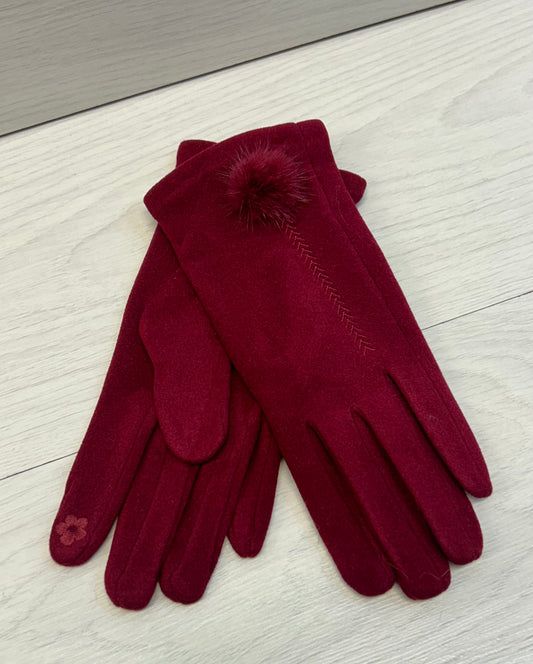 Burgundy Gloves