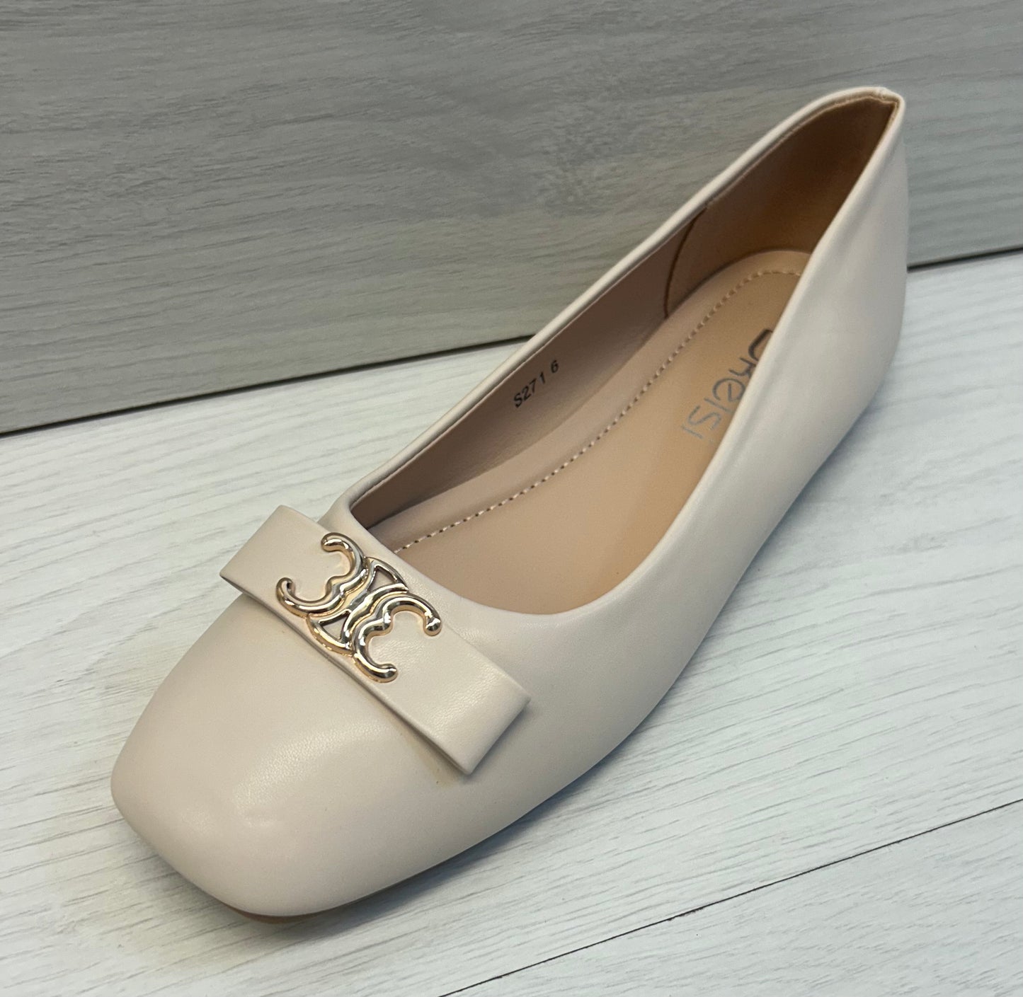 S271 Beige ballet pump