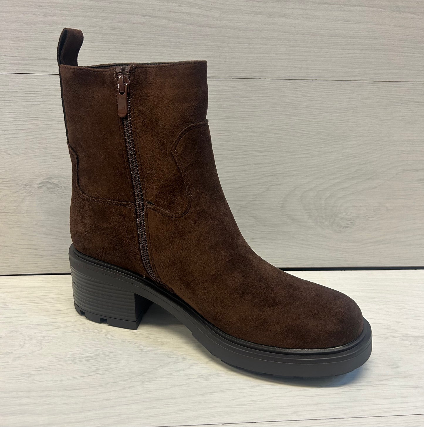 Chocolate suede Chelsea boot