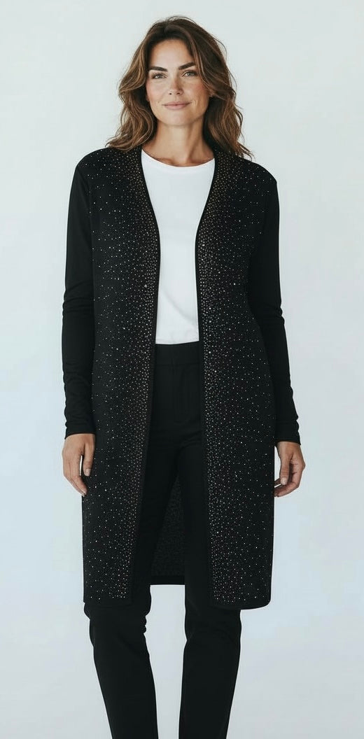 Black diamanté cardigan