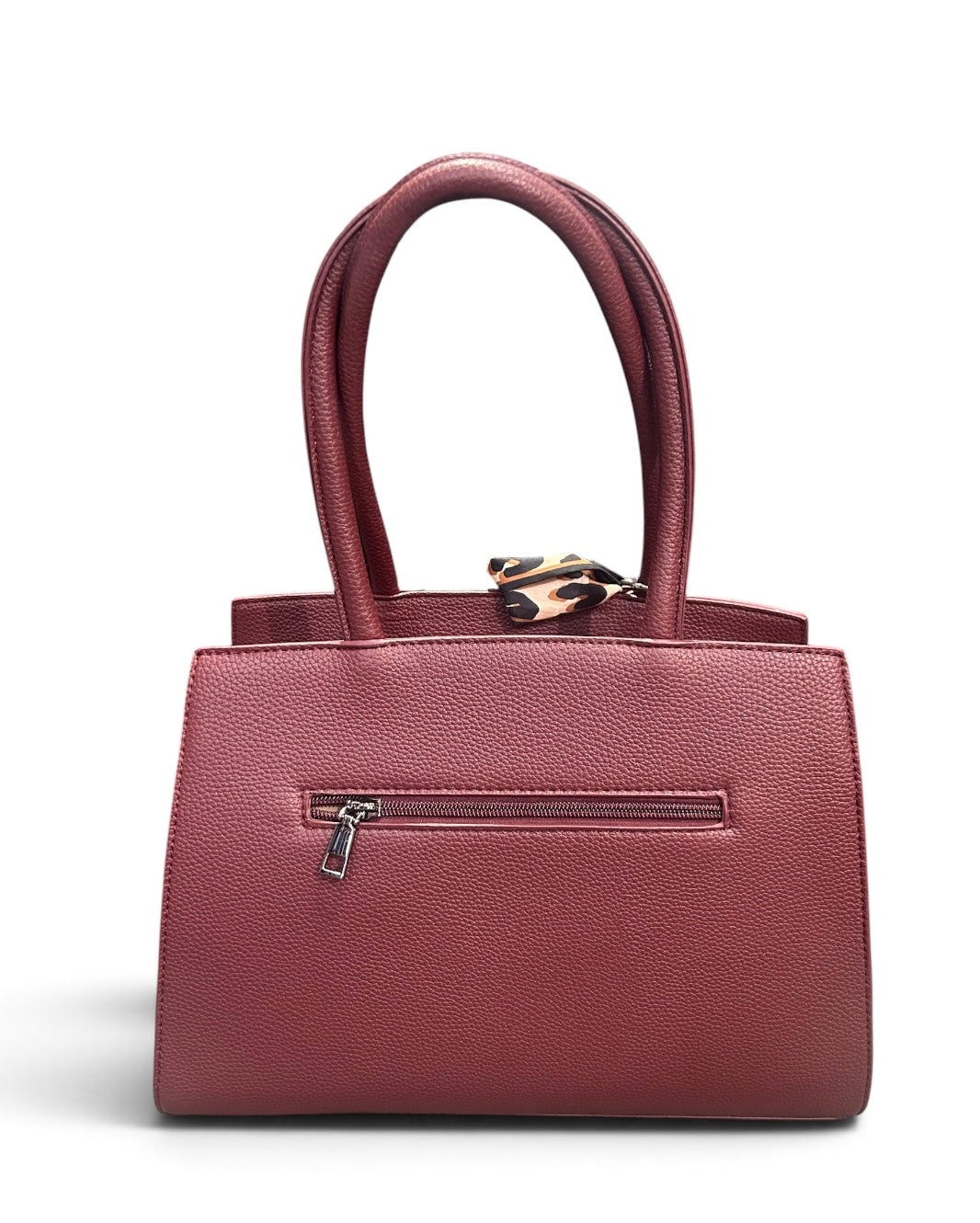 Burgundy tote bag