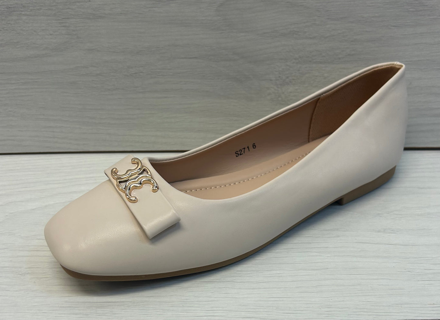 S271 Beige ballet pump