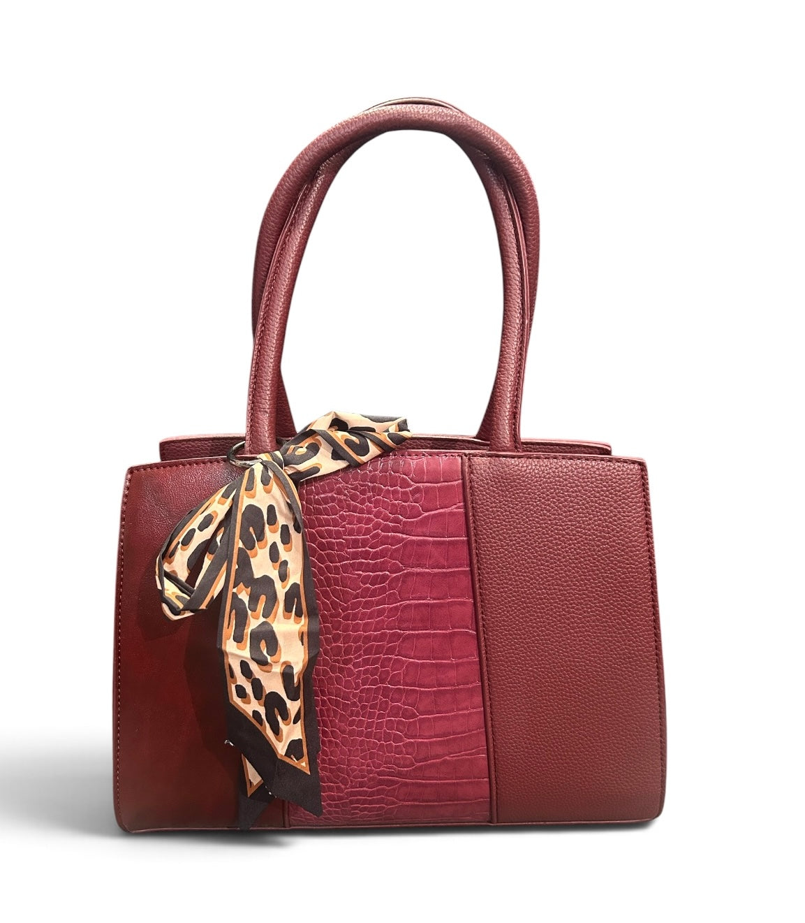 Burgundy tote bag