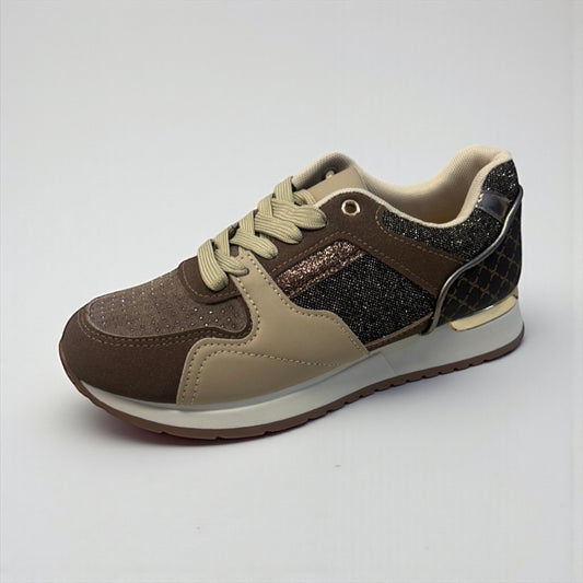 Chocolate/taupe trainer