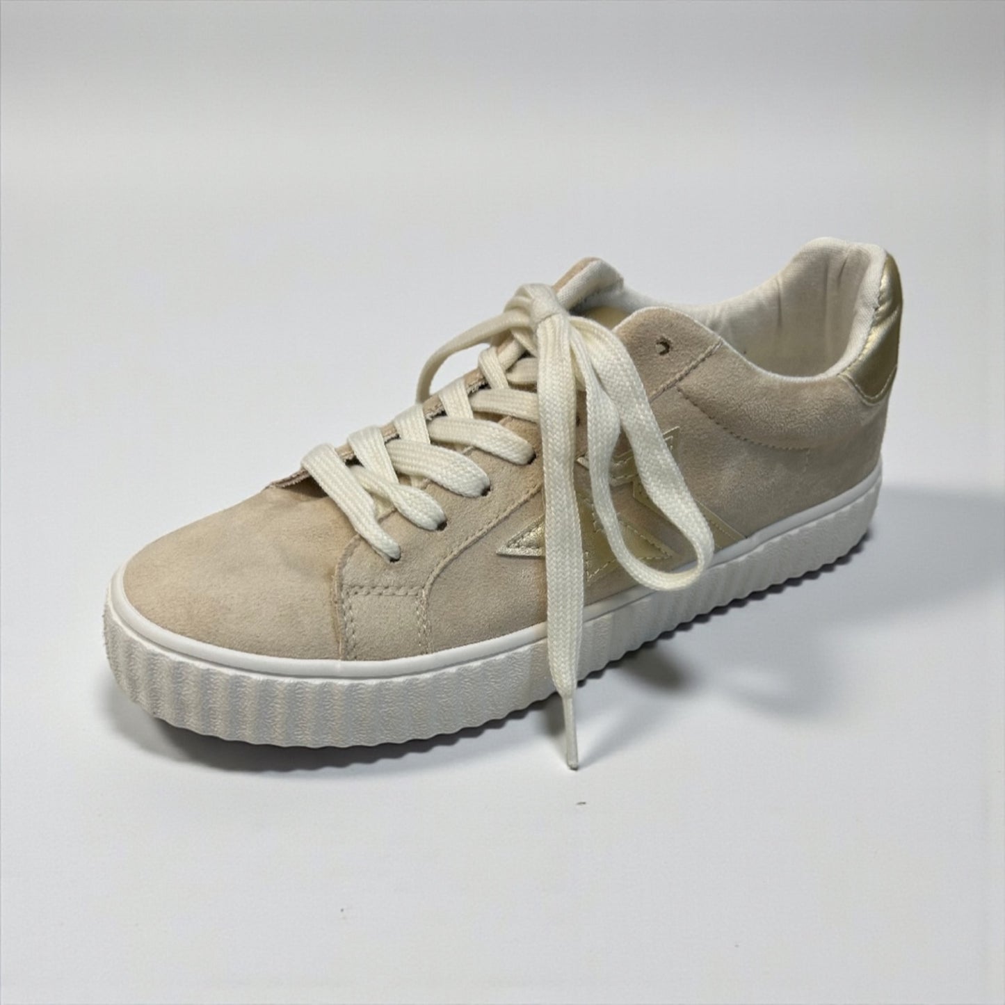 Beige/Gold trainer