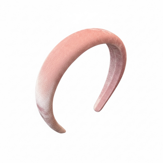 Pink velvet headband