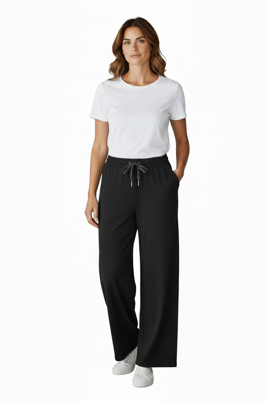 Black wide leg magic trousers