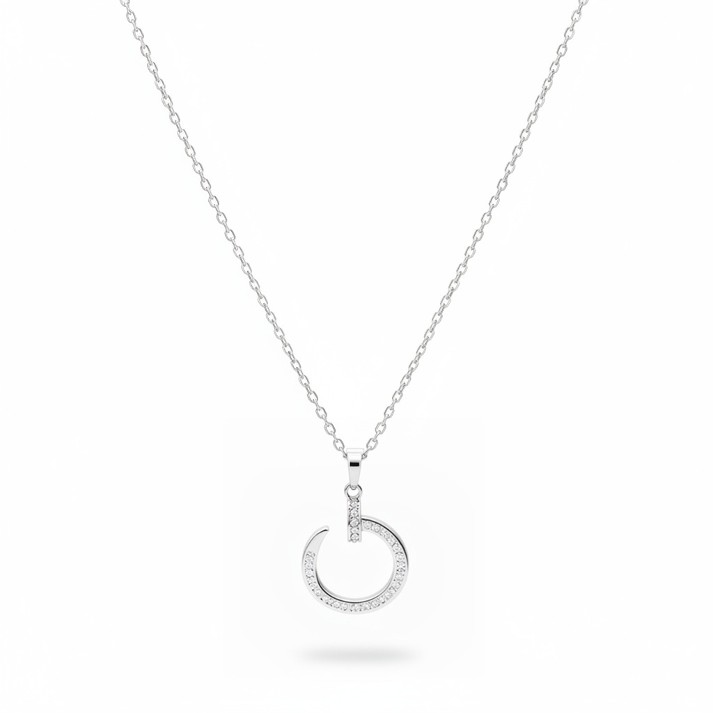 Diamanté nail necklace